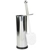 Home Basics HideAway Polished Stainless Steel Toilet Brush , Silver TB00079